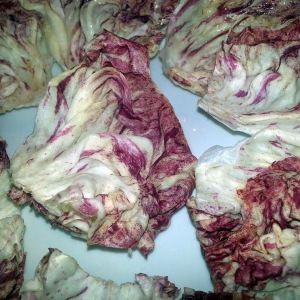 Castel Franco radicchio leaves washed and separated